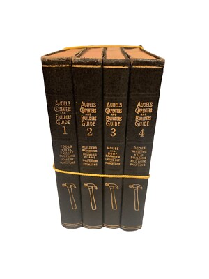 AUDELS Carpenters and Builders Guide 1-4 Set Reprinted 1947-48 Vintage FR-image