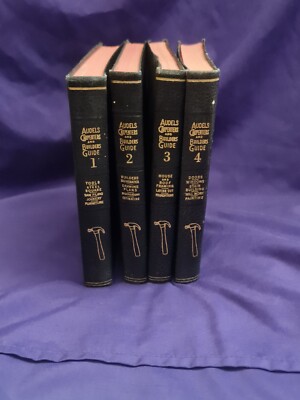 AUDELS CARPENTERS And BUILDERS GUIDE Complete Set Vols, 1-4 : 1949 Edition -image