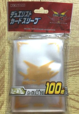 Yu-Gi-Oh ARC-V Duelist Card Protector Gold 100 Sleeve Japan Yugioh NEW-image