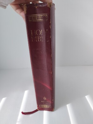 Vtg The Annotated Study Bible - King James Version - Red Leather , & Red Letter-image