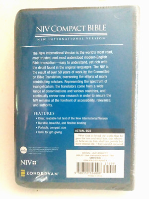 New International Version (NIV) Compact Brown Leathersoft Bible - SEALED-image