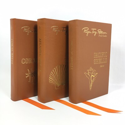 3 Easton Press Roger Peterson Field Guides CORAL REEFS ATLANTIC & PACIFIC SHELLS-image