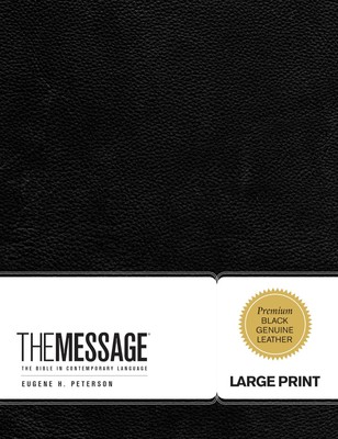 The Message Large Print (Genuine Leather, Black): The Bible in Contemporary L...-image