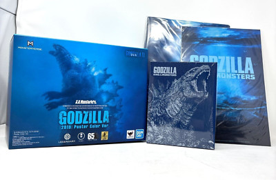 S.H.MonsterArts Godzilla 2019 Poster Color Ver Limited Figure 4K ULTRA Blu-ray-image