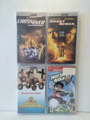 PSP Movie & Game Lot of 4 Crossover Ghost Rider Super Troopers Hot Shots Golf-image