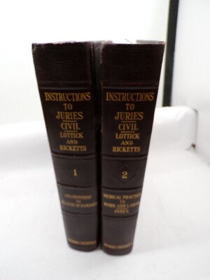1951 Indiana Instructions to Civil Jury Instructions 2 Volume HC Leather Bound-image