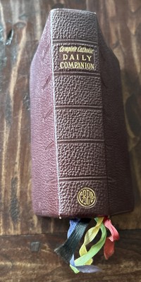 1956 Leather Bound Complete Catholic Daily Companion Confraternity Version-image