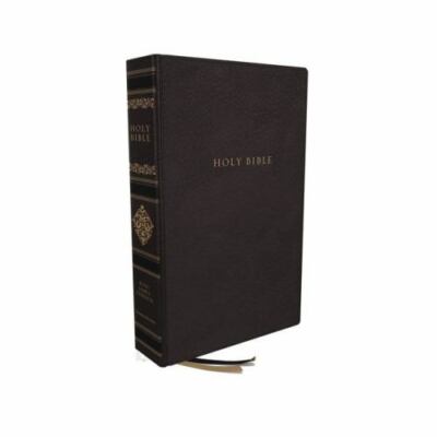 KJV, Personal Size Reference Bible, Sovereign Collection, Genuine Leather, Blac-image