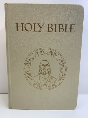 Vintage 1956 Holy Bible Guiding Light Edition King James New & Old Testaments-image