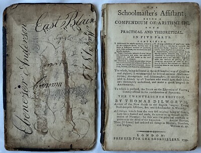 Schoolmaster’s Assistant: Being A Compendium... T. Dilworth. London 1799 28th Ed-image