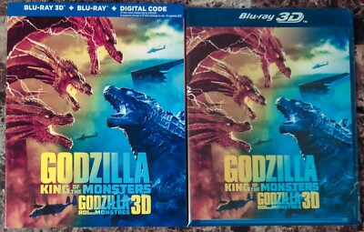 NEW Godzilla King of the Monsters 3D Blu-ray 2-Disc Set w Slipcover Canadian-image