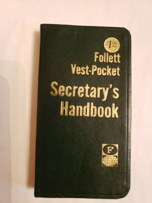 Follett Vest-Pocket Secretary's Handbook Vintage 1965 Book Free Shipping-image