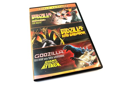 Godzilla Triple Feature - Mothra King Ghidorah Giant Monsters Attack - LIKE NEW!-image