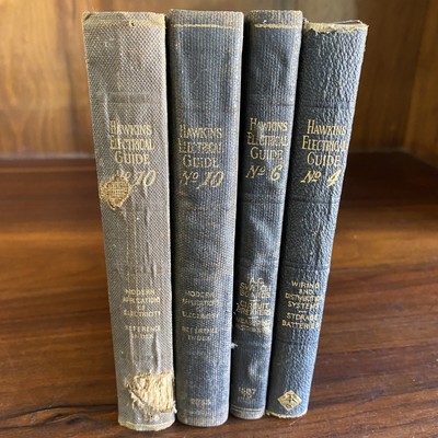 Antique 4 VOLUME Bundle Hawkins Electrical Guides VOLUMES 4,6,10 (1915/1917)-image
