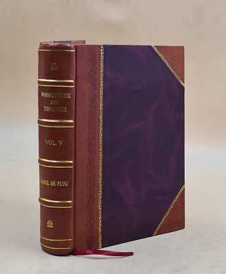 Woordenboek Der Toponymie Van Westelijk Vlaanderen, Vlaamsch Art [Leather Bound]-image