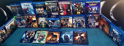Blu Ray DVD Lot Sci-fi Marvel Batman Xmen Godzilla Spiderman Deadpool Superhero-image