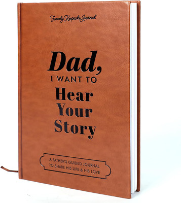 Father's Guided Journal - Share Your Life Story, Leather Bound Gift for Dad-image