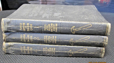 Audels 1923 Carpenters and Builders Guide Books Set Volumes 1-2-4 Leather & Gilt-image