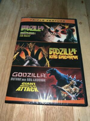 TRIPLE FEATURE GODZILLA Mothra King Ghidorah Japanese Monster Movie DVD SET-image