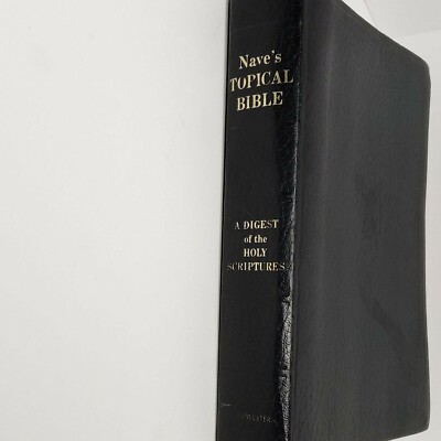 Nave's Topical Bible 1962 Black Bonded Leather Thumb Indexed-image