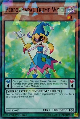 SP15-EN027 PERFORMAPAL TRUMP WITCH SHATTERFOIL RARE 1ST EDITION YuGiOh CARD-image