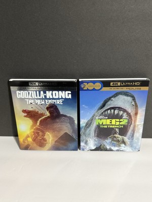 Godzilla Kong The New Empire & The Meg 4k Ultra HD w/SLIPCOVERS Lot No Dig Mint-image