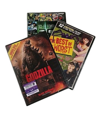 NEW 33 Sci-Fi Movie LOT 3 DVDs STILL SEALED Godzilla Ape Man Alien Battle World-image