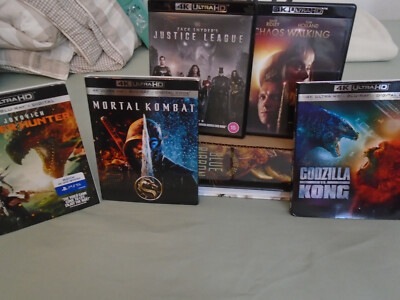 Zack Snyder's Justice League 4K UHD Blu-ray+Mortal Kombat+Chaos Walking+Godzilla-image