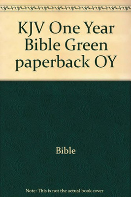 KJV One Year Bible Green paperback OY Leather / fine binding Book The Fast Free-image