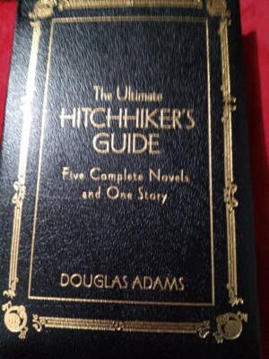 Ultimate Hitchhiker's Guide by Douglas Adams - Hardcover Leather bound Book Rare-image