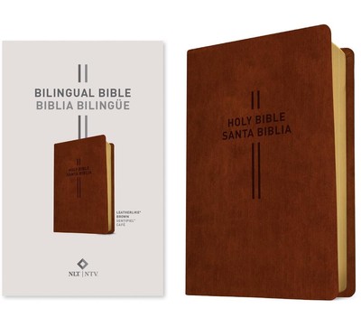 Bilingual Bible / Biblia Bilingue NLT/NTV by Tyndale (Spanish) Leather Book-image