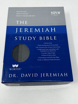 THE JEREMIAH STUDY BIBLE, NEW INTERNATIONAL VERSION, LEATHERLUXE New In Box-image