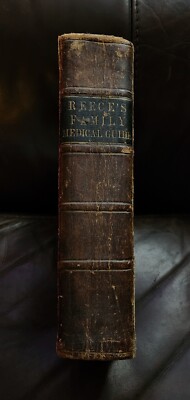 1848 Book Medical Guide Health Disease Richard Reece 690 Pages Leather Bound -image