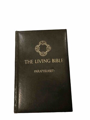 The Living Bible Paraphrased 1971 , Green Padded Hardcover.-image
