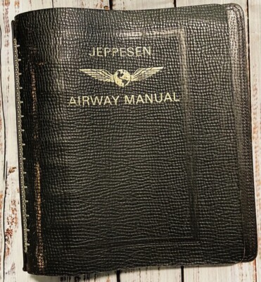 Jeppesen Airway Manual Leather 2” Binder w/Pocket / Black-image