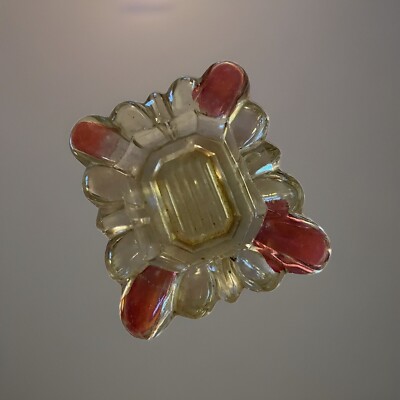 Westmoreland Glass Pressed Red Glass Ashtray - Mid Century, 3¼