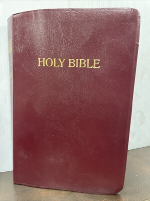 Holy Bible New King James Version NKJV Giant Print Red Thomas Nelson 1994-image