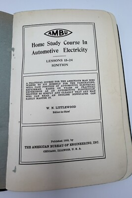 Home Study Course In Automotive Electricity  Lessons 15-24 Littlewood 1922-image