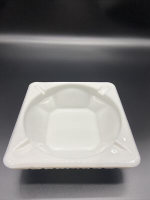 Vintage Westmoreland English Hobnail Large Milk Glass Cigar Cigarette Ashtray-image
