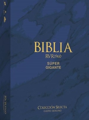 Biblia Rvr 1960 Letra Sper Gigante Cuero Genuino Azul Con ndice (Bible Rvr 1960 -image