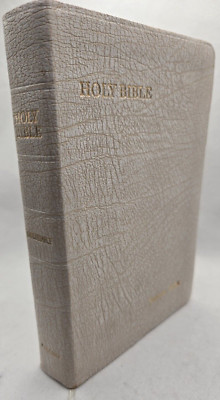 Vintage 1957 Holy Bible Collins ClearType Great Britain Leather NICE Small 5x7