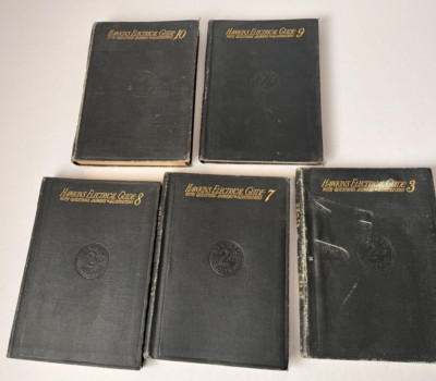 1917 Hawkins Electrical Guide 2nd Edition Volumes 3, 7, 8, 9, 10 Good Condition-image