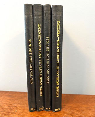 4 Vintage 1920-30s Great Britain Textbooks  #350, #356B, #358, #359B Engines-image