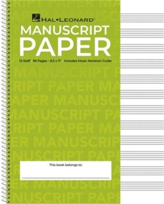 Standard Wirebound Manuscript Paper (Green Cover) (Spiral Bound, Comb or Coil)-image