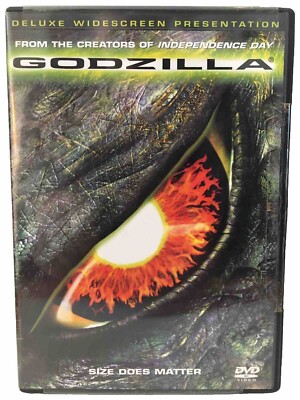 Godzilla (DVD 1998, Deluxe Widescreen) Matthew Broderick Extras Brand New Sealed-image