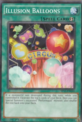 YUGIOH SHATTERFOIL CARD ILLUSION BALLOONS SP15-EN044 1ST EDITION-image