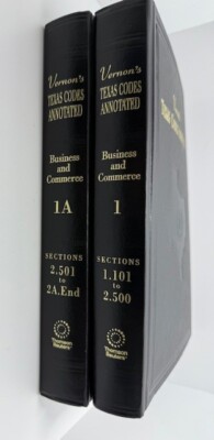 Vernon's TEXAS CODES ANNOTATED BUSINESS AND COMMERCE 1 & 1A  Sec 2.501 to 2A.End-image