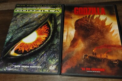 Godzilla 1998 + Godzilla 2014  Remake 2 Movie DVD Lot Set -image