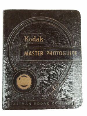 1957 Vintage KODAK MASTER PHOTOGUIDE SPIRAL LEATHER BOUND POCKET 12 SECTIONS-image