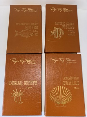 4 Roger Tory Peterson Field Guides Fishes Coral Seashore Easton Press 15th Ed.-image